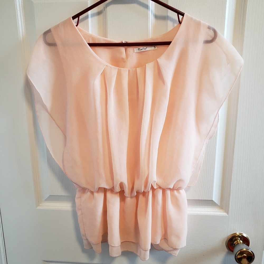Blush pink beautiful blouse